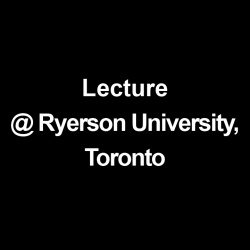 Title Lecture Ryerson University Toronto